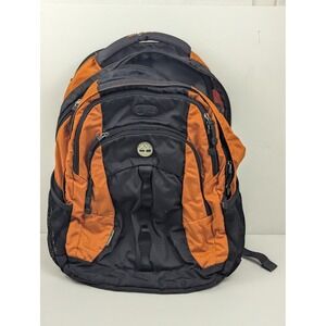 Timberland Outdoor Performance Backpack Orange Black Ripstop Nylon Laptop Hiking